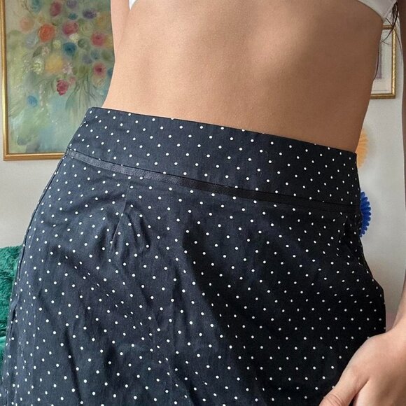 Black & White Polka Dot Midi Skirt - Picture 2 of 5